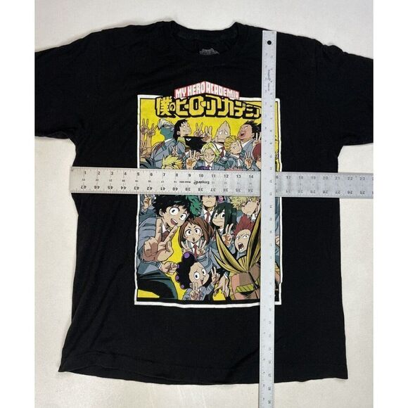 My Hero Academia T-shirt Men Large Black Short Sleeve Graphic Anime Short Sleeve - Picture 5 of 5